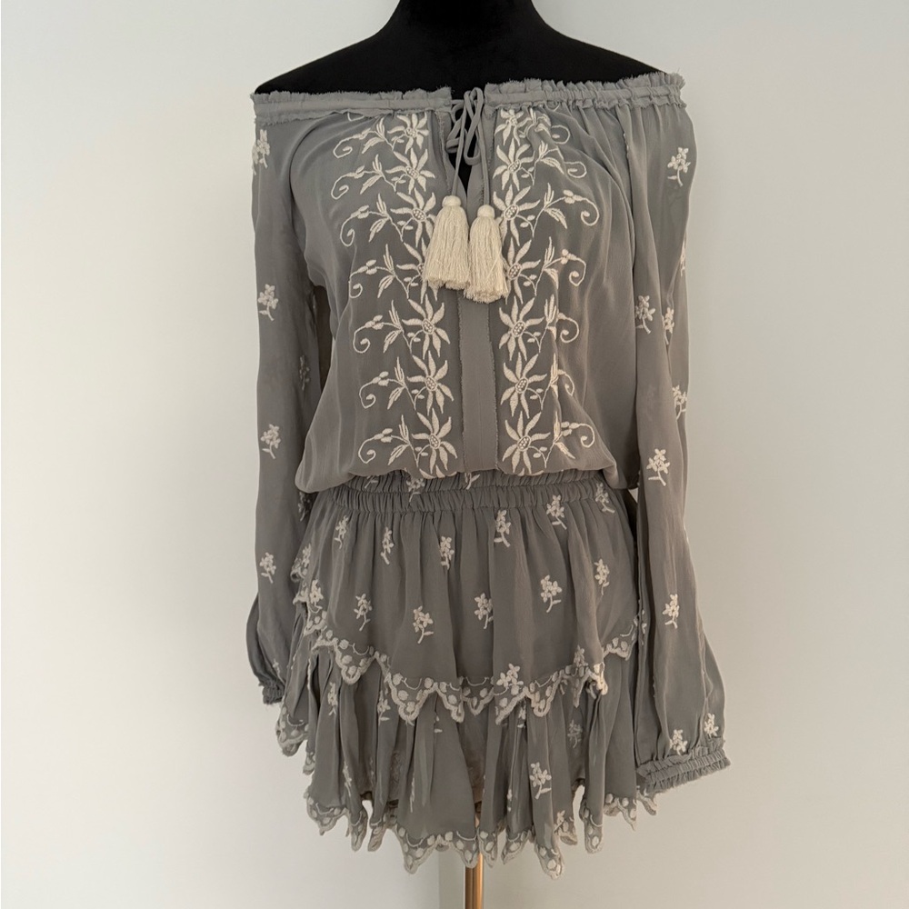 Loveshackfancy gray dress xs